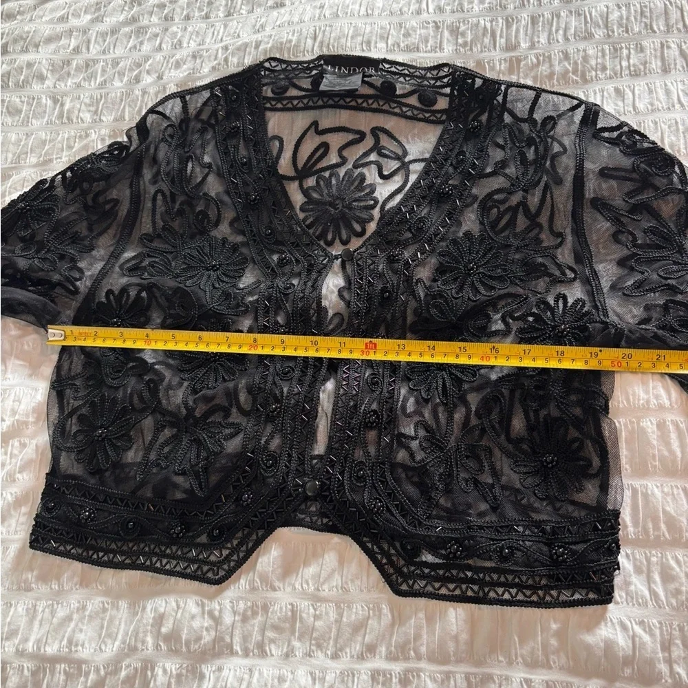 Elegant Black Lace Women Top - Picture 7 of 9